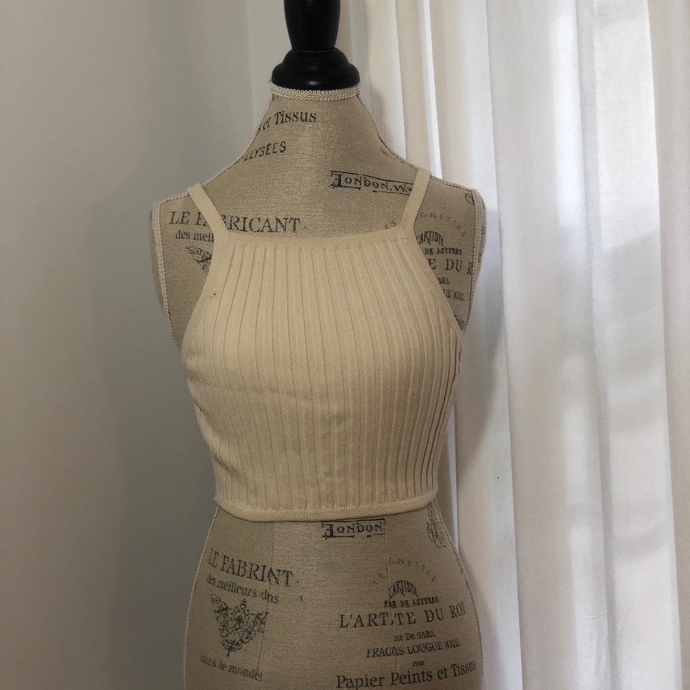 Cream House of Three Tank Top